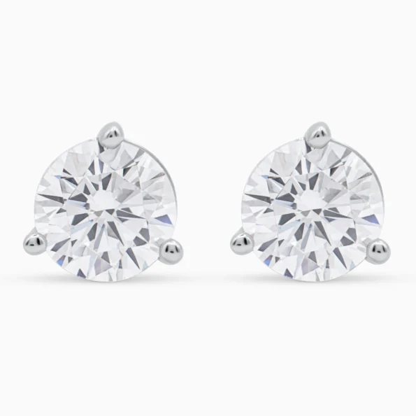 Cercei argint piatra cubic zirconia Solitaire Timeless