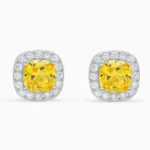 Cercei argint piatra galbena Yellow Radiance