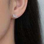Cercei argint piatra lacrima Refined Geometry