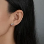 Cercei argint piatra lacrima Refined Geometry