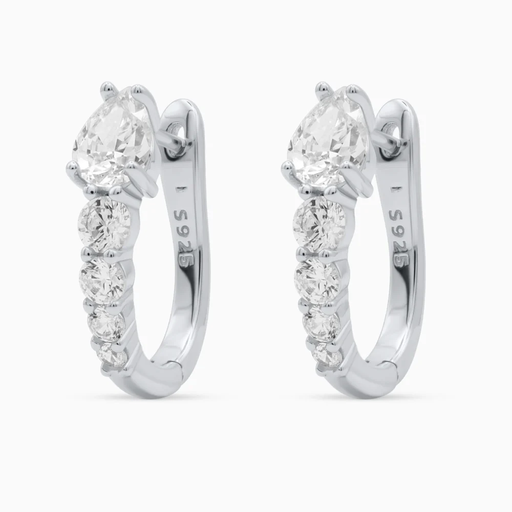 Cercei argint pietre cubic zirconia iris