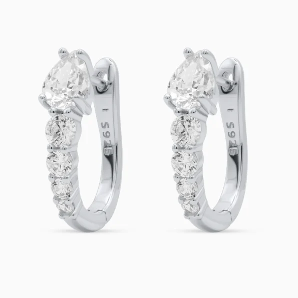 Cercei argint pietre cubic zirconia iris