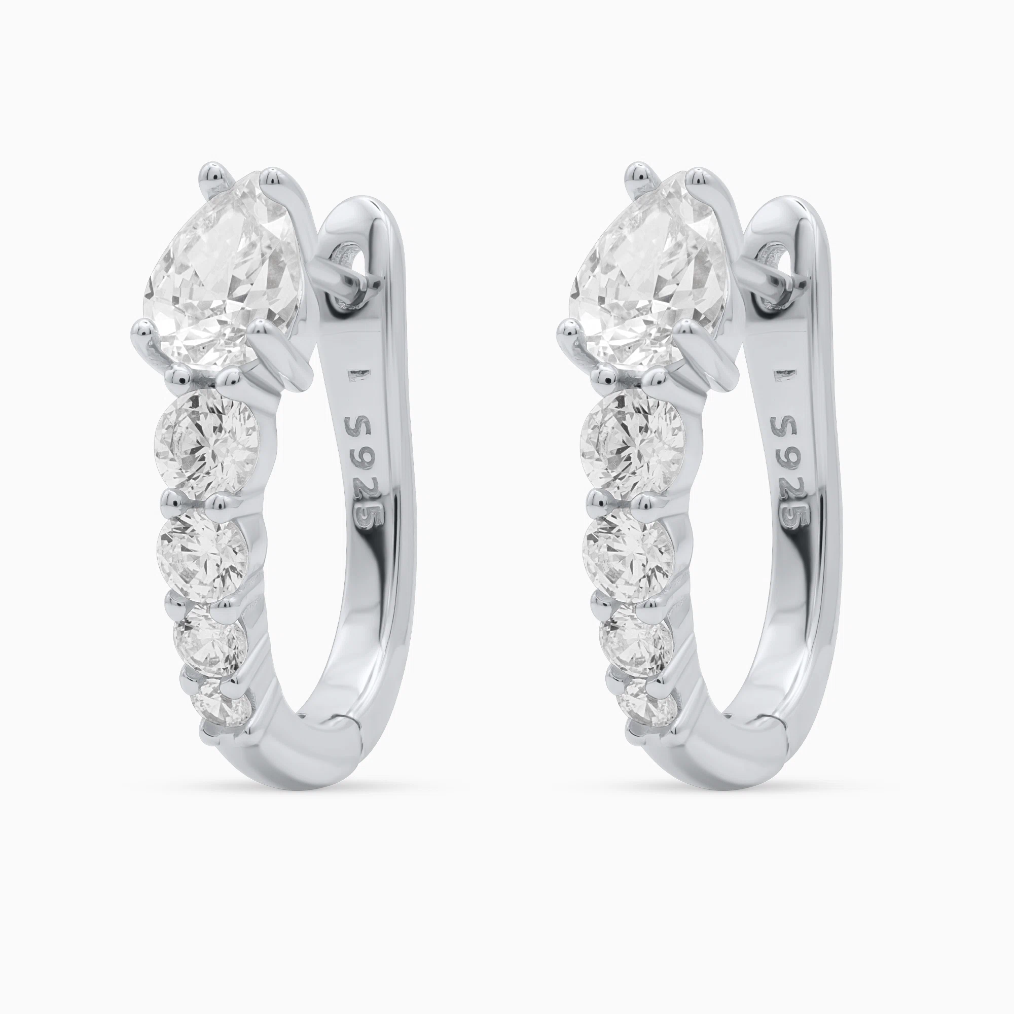 Cercei argint pietre cubic zirconia iris Cercei argint pietre cubic zirconia iris