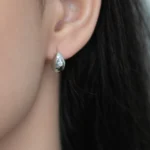 Cercei argint pietre cubic zirconia pure drop