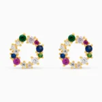 Cercei argint placat aur pietre multicolore Harmony Colors