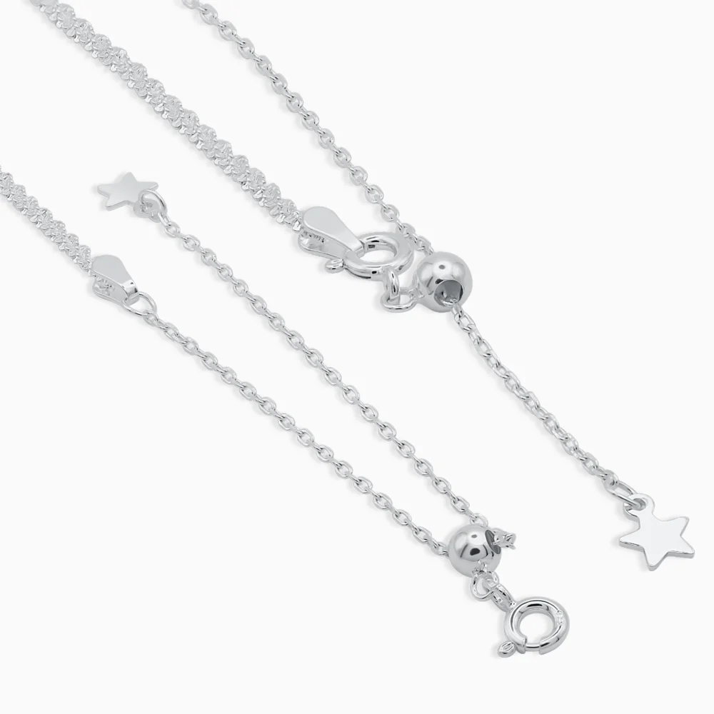 Choker argint stea silver star detaliu inchidere