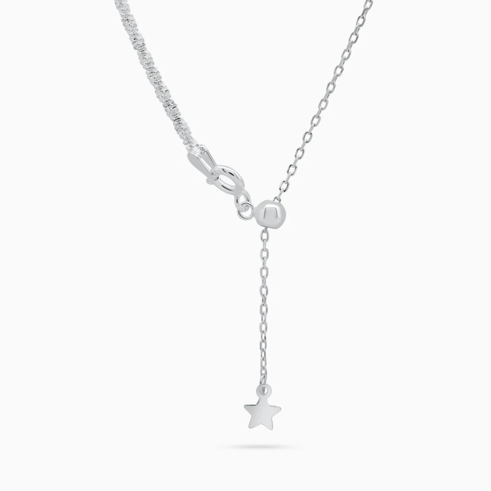 Choker argint stea silver star vedere frontala