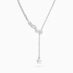 Choker argint stea silver star vedere frontala