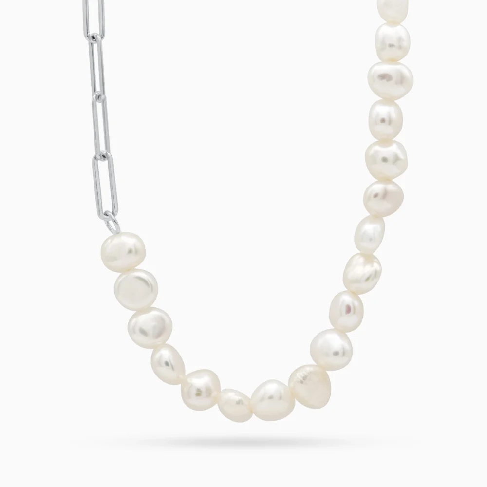 Colier argint Ivory Glow vedere frontala
