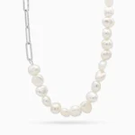 Colier argint Ivory Glow vedere frontala