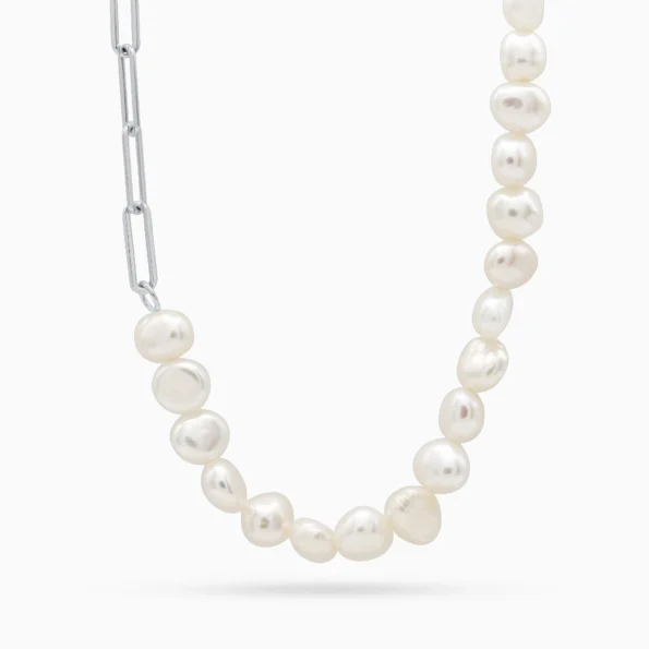 Colier argint Ivory Glow vedere frontala