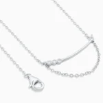 Colier argint cubic zirconia harmony line vedere frontala
