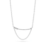 Colier argint cubic zirconia harmony line vedere frontala