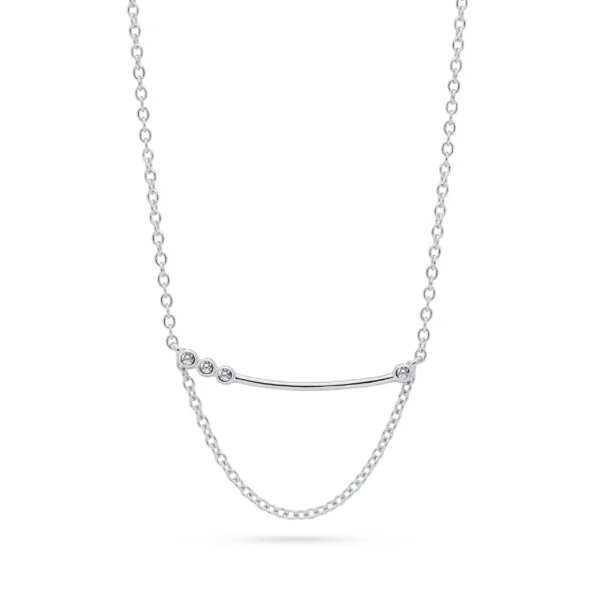 Colier din argint cu pietre cubic zirconia – Harmony Line