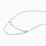 Colier argint cubic zirconia harmony line vedere frontala