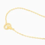 Colier argint pandantiv circular cubic zirconia unity vedere frontala