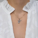 Colier argint pandantiv inger angel grace vedere frontala