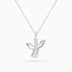 Colier argint pandantiv inger angel grace vedere frontala