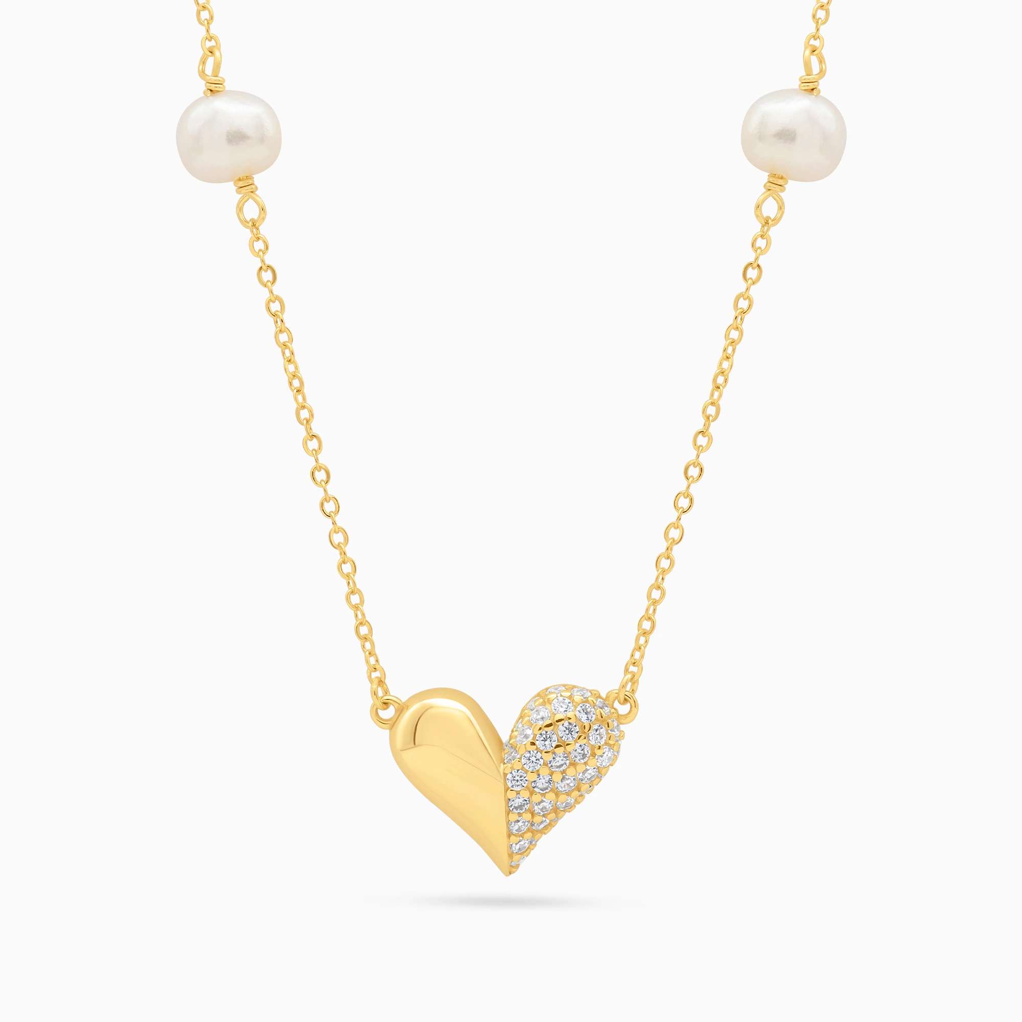 Colier argint perle naturale cultura pearl amour vedere frontala Colier argint perle naturale cultura pearl amour vedere frontala