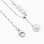 Colier argint perle naturale cultura urban pearl vedere frontala