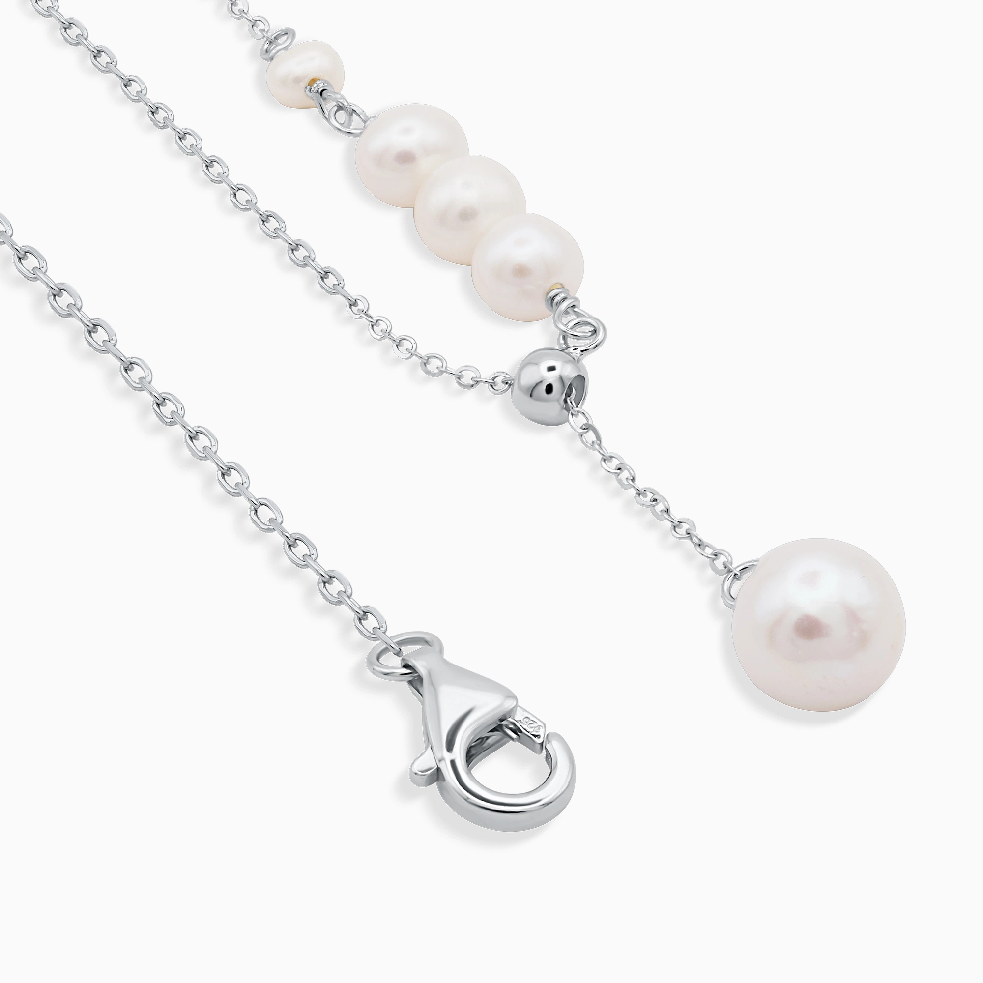 Colier argint perle naturale cultura urban pearl detaliu inchidere Colier argint perle naturale cultura urban pearl detaliu inchidere