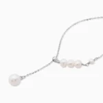 Colier argint perle naturale cultura urban pearl vedere frontala
