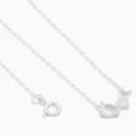 Colier argint pietre zirconia Refined Geometry vedre frontala