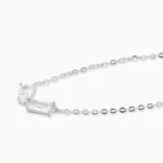 Colier argint pietre zirconia Refined Geometry vedre frontala