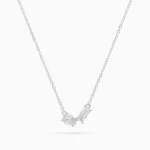 Colier argint pietre zirconia Refined Geometry vedre frontala