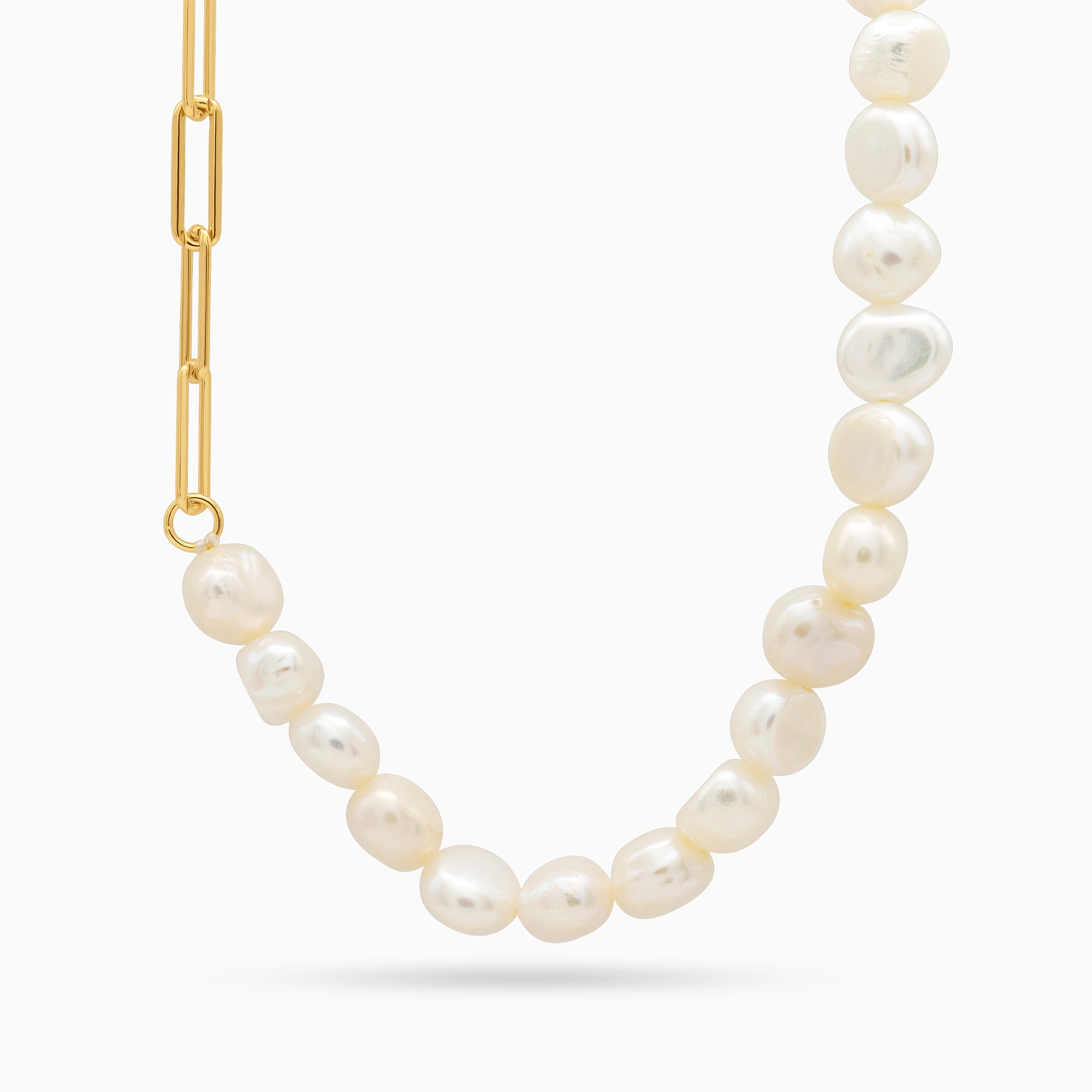 Colier argint placat aur Ivory Glow vedere frontala Colier argint placat aur Ivory Glow vedere frontala