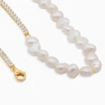 Colier argint placat aur Timeless Glow vedere frontala