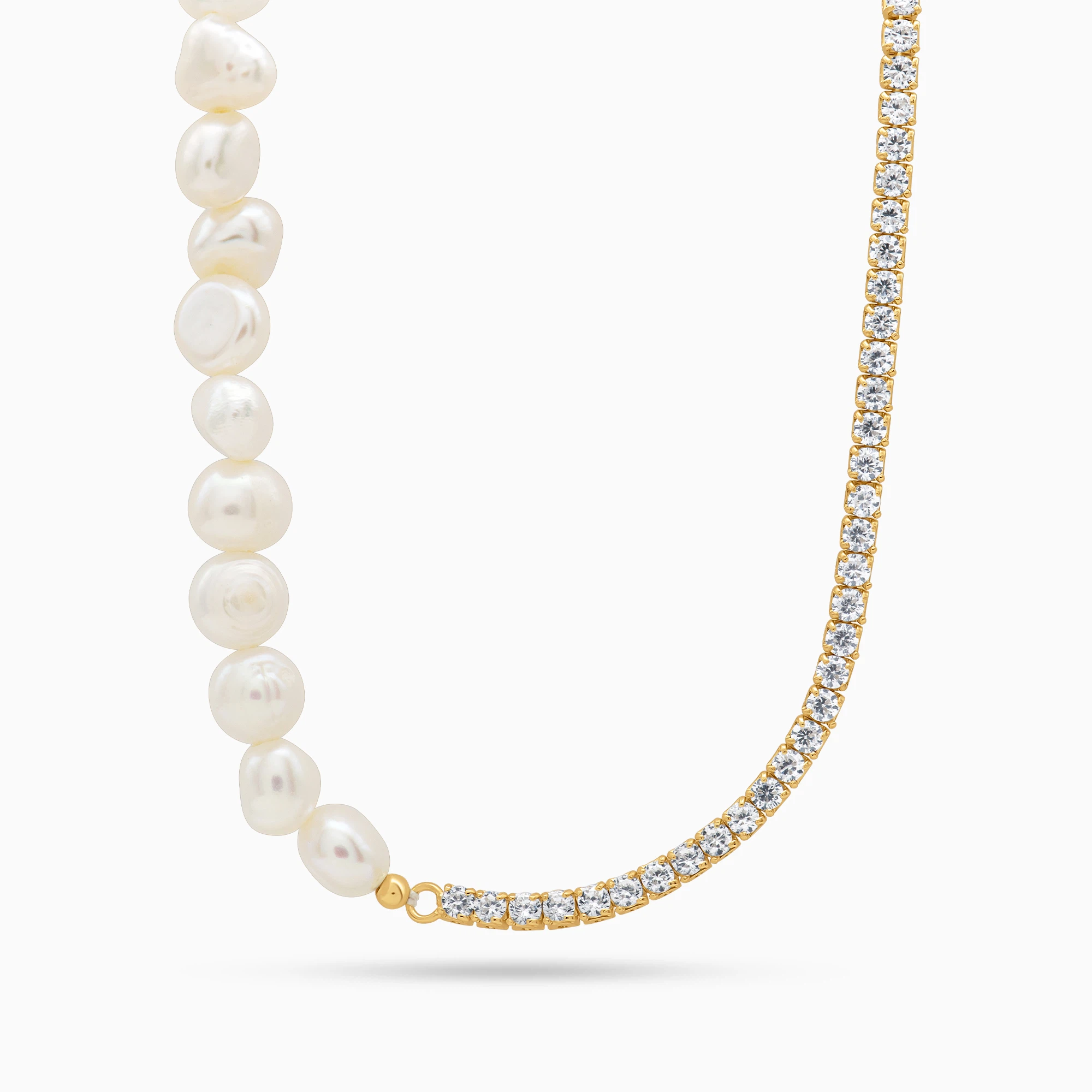 Colier argint placat aur Timeless Glow vedere frontala Colier argint placat aur Timeless Glow vedere frontala