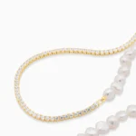Colier argint placat aur Timeless Glow vedere frontala