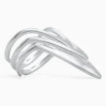 Inel-argint-design-geometric-Triple-Line-vedere-frontala