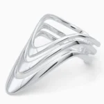 Inel-argint-design-geometric-Triple-Line-vedere-frontala
