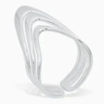 Inel-argint-design-geometric-Triple-Line-vedere-frontala