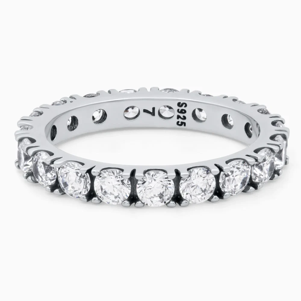 Inel tip eternity din argint cu pietre cubic zirconia – Timeless Eternity
