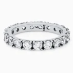 Inel argint eternity cubic ziconia Timeless Eternity vedere frontala