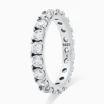 Inel argint eternity cubic ziconia Timeless Eternity vedere frontala