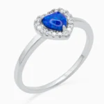 Inel-argint-opal-albastru-Blue-Opal-Heart-vedere-frontala