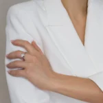 Inel-argint-piatra-cubic-zirconia- Éclat-vedere frontala
