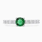 Inel argint piatra verde Forest Green detaliu pietre