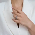 Inel-argint-pietre-cubic-zirconia-Delicate-Layers-vedere-frontala