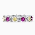 Inel argint pietre cubic zirconia Essence of Light vedere frontala