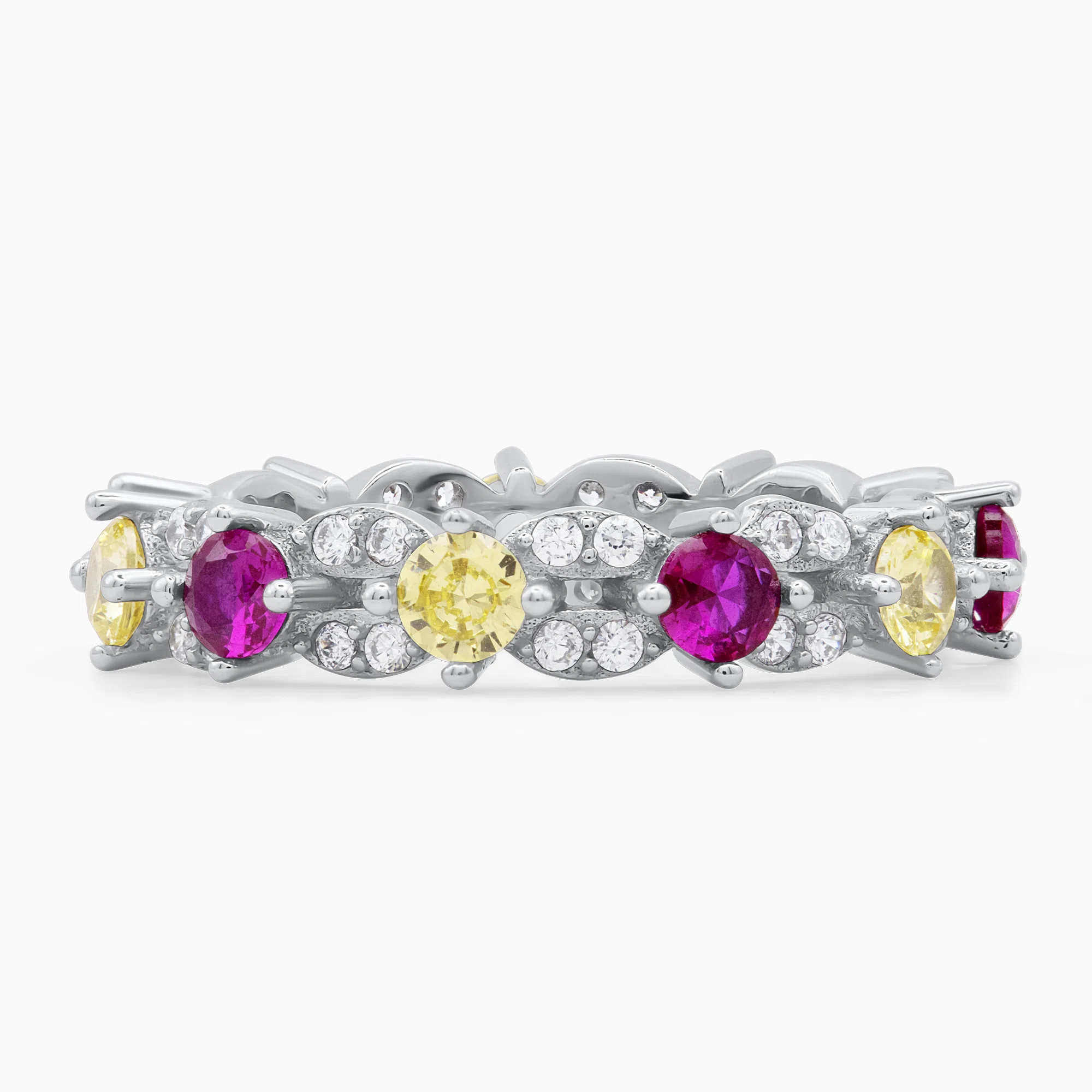 Inel argint pietre cubic zirconia Essence of Light detaliu pietre Inel argint pietre cubic zirconia Essence of Light detaliu pietre