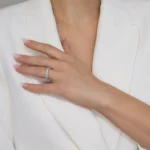 Inel argint pietre cubic zirconia Infinite Shine vedere frontala