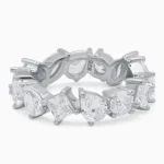 Inel argint pietre cubic zirconia Infinite Shine vedere frontala