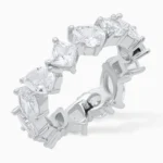 Inel argint pietre cubic zirconia Infinite Shine vedere frontala