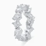 Inel argint pietre cubic zirconia Infinite Shine vedere frontala