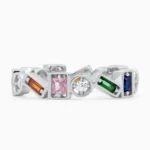 Inel-argint-pietre-cubic-zirconia-Square-Spectrum-vedere-frontala